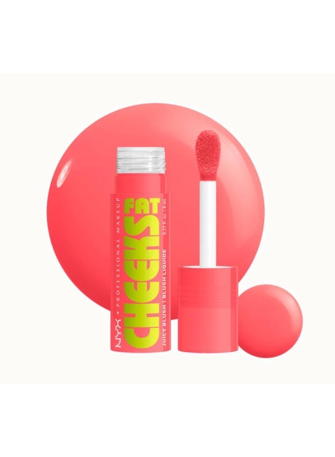 NYX PROFESSIONAL MAKEUP Fat Cheeks Juicy Liquid Blush,  05 - Peach Plunge - Image 1